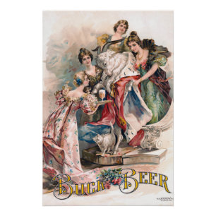 Poster voor bierreclame Perfect Poster