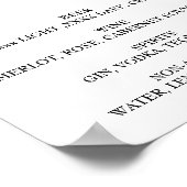 Poster voor bruiloft in open menu (Hoek)