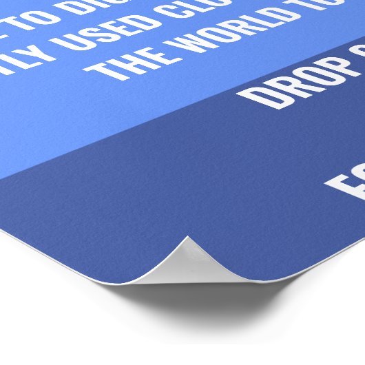 poster voor charitatieve kledingaandrijving, schoe (Hoek)