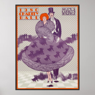 Poster voor Charity Ball-reclame