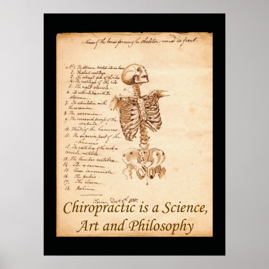 Poster voor Chiropractische art Quote (Voorkant)
