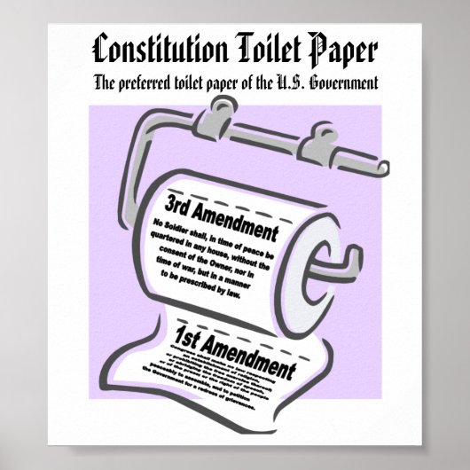 Poster voor constitutioneel toiletpapier (Voorkant)