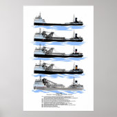 Poster voor de geschiedenis van het Freighter-mani (Voorkant)