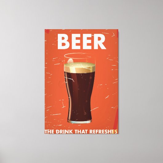 poster voor de handel in bier. canvas afdruk (Voorkant)