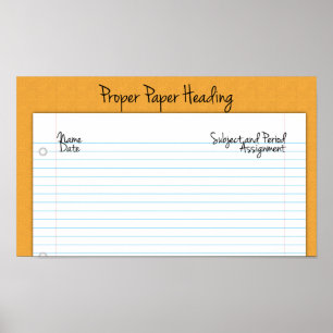 Poster voor de juiste papieren rubriek voor middel