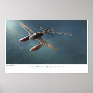 Poster voor de luchtvaartkunst "Aichi M6A Seiran"