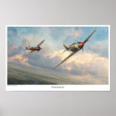 Poster voor de luchtvaartkunst "Doggevecht" (Voorkant)