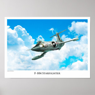 Poster voor de luchtvaartkunst "F-104 Starfighter"