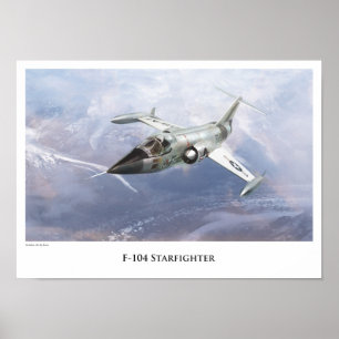 Poster voor de luchtvaartkunst "F-104 Starfighter"