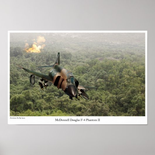 Poster voor de luchtvaartkunst "F-4 Phantom II" (Voorkant)