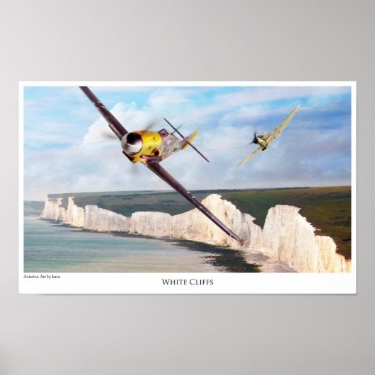 Poster voor de luchtvaartkunst "Messerschmitt Bf 1 (Voorkant)