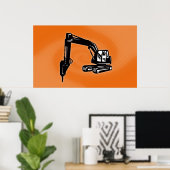 poster voor de mechanische graafmachine (Thuiskantoor)
