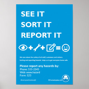 Poster voor de melding van veiligheidsrisico's (be