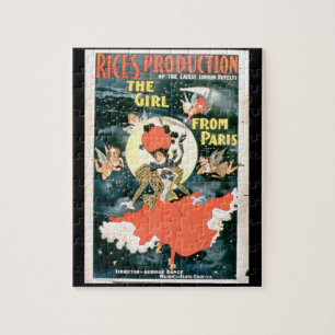 Poster voor de rijstproductie van het meisje van P Legpuzzel