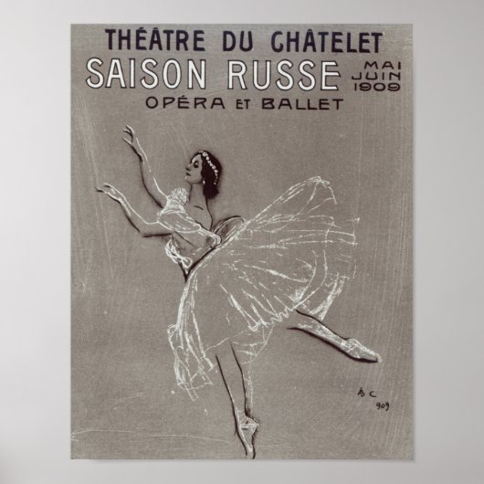 Poster voor de "Saison Russe" (Voorkant)