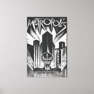 Poster voor de sciencefictionfilm Metropol uit 192 Canvas Afdruk
