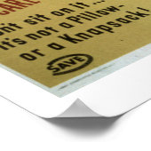 Poster voor de veiligheid van gasmaskers uit de T (Hoek)