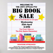 poster voor de verkoop van boeken PTA-schoolgeld (Voorkant)