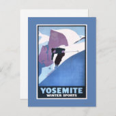 Poster voor de wintersport briefkaart (Voorkant / Achterkant)