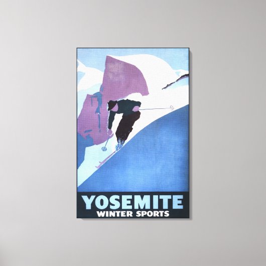 Poster voor de wintersport canvas afdruk (Voorkant)