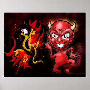 Poster voor demon en vlinder