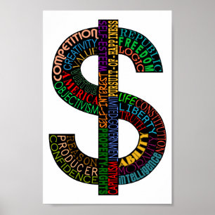 Poster voor dollaire signalisatie