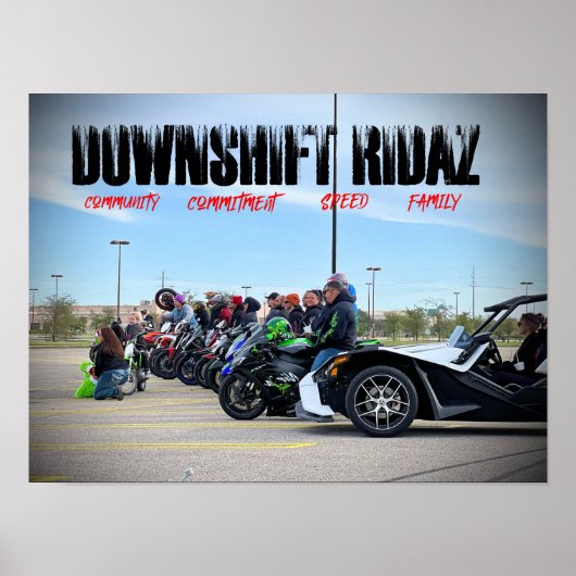Poster voor downshift Ridaz (Voorkant)