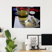 Poster voor drink en kansspelen (Thuiskantoor)