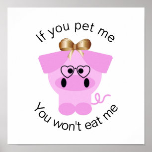 Poster voor een schattige dierenrechtenactivist