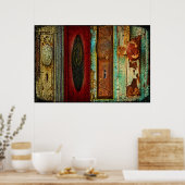  Poster voor fotografie van deurknop (Keuken)