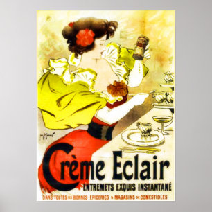 Poster voor Franse dessertreclame