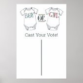 Poster voor geslacht onthulling stemmen (Voorkant)