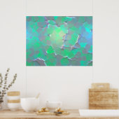 Poster voor gloeiend patroonpatroon (Keuken)