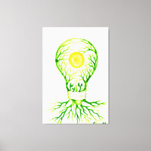 Poster voor groene energie canvas afdruk