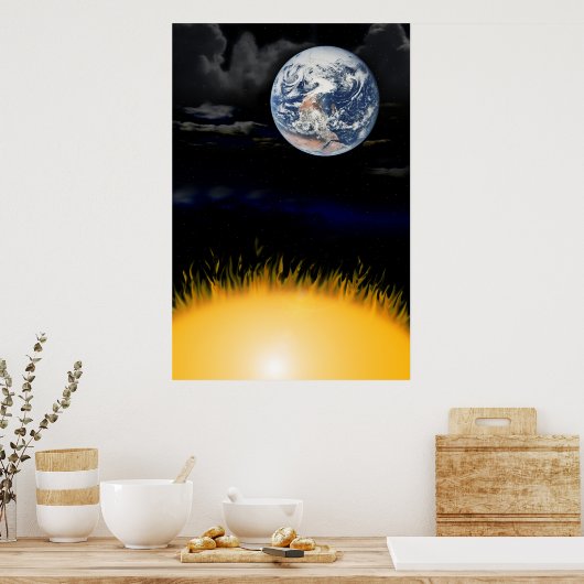 poster voor grondwind en vuur (Keuken)