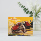 Poster voor hardloopauto's briefkaart (Staand voorkant)