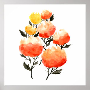 Poster voor heldere bloemen