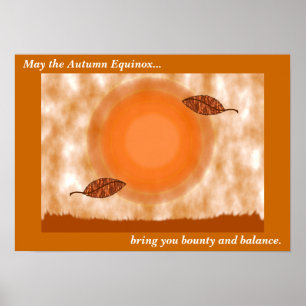 Poster voor herfst Equinox-insnijding
