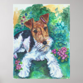 Poster voor het afdrukken van Wire Fox Terrier