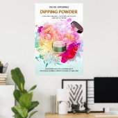 Poster voor het afwerpen van poeder voor schoonhei (Thuiskantoor)