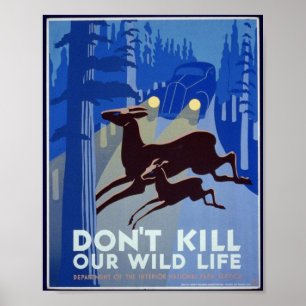 Poster voor het behoud van het wild