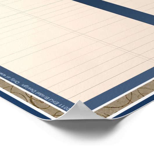 Poster voor het bruiloft-zitplanplan (Hoek)