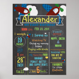 Poster voor het eerste verjaardagsgebaar bij de pa