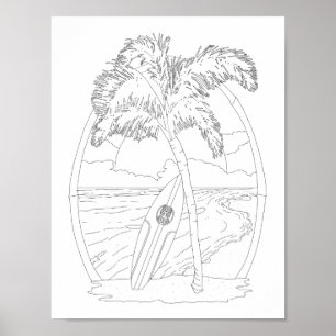 Poster voor het kleuren van volwassen Surven