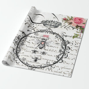 Poster voor het loskoppelen van koningin-bijenmeub cadeaupapier