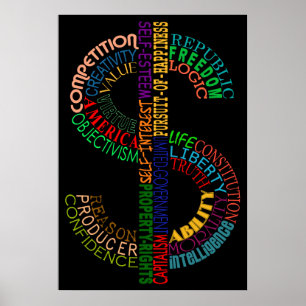 Poster voor het ondertekenen van hoge-ringstdollar