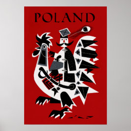 Poster voor het reizen naar het buitenland in Pole