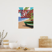 Poster voor het reizen naar Maleisisch eiland Perh (Keuken)