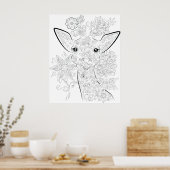 poster voor het tekenen van volwassen giraf (Keuken)