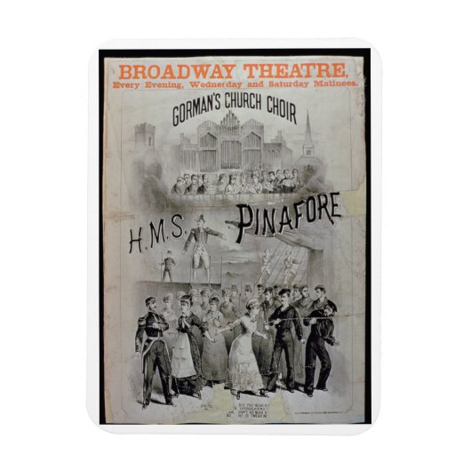Poster voor "HMS Pinafore", uitgevoerd door Gorman Magneet (Verticaal)